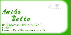 aniko mello business card